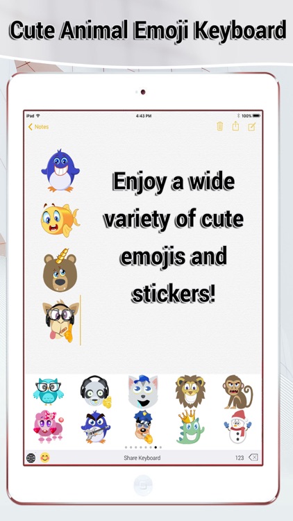 Cute Animal Emoji Keyboard - Personal Art Stickers by Anthony Lara