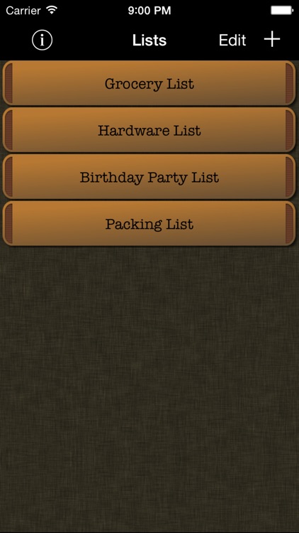Simple Grocery List