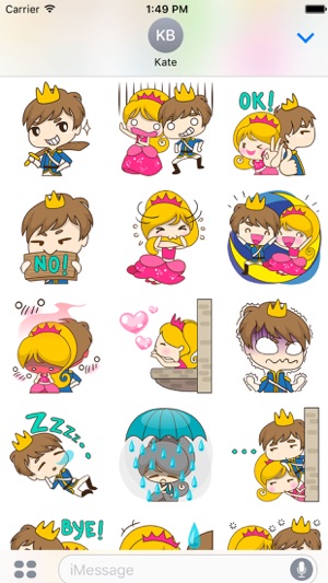 Sweet Royal couple for iMessage Sticker(圖2)-速報App