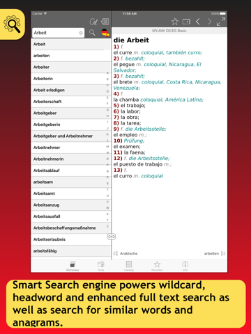 MYJMK Deutsch <-> Spanisch Wörterbücher screenshot 3
