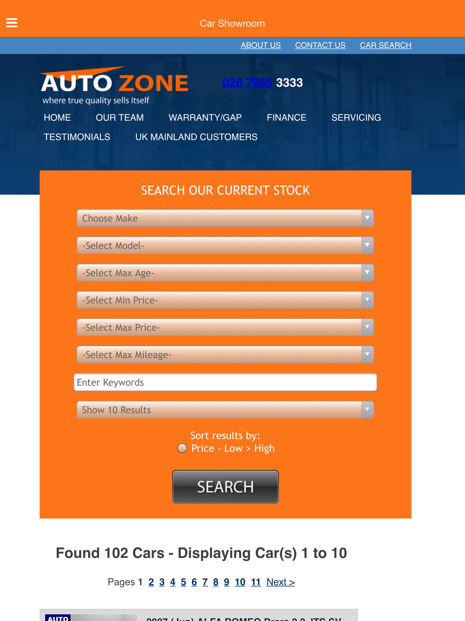 Autozone Cars Coleraine screenshot 2