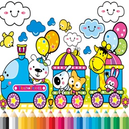 Train Coloring Book - Activities for Kid