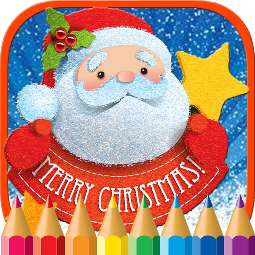 Santa Claus Coloring Page Christmas Book for Kids icon