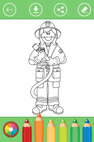 Occupations & Jobs Coloring Book for Children screenshot 4