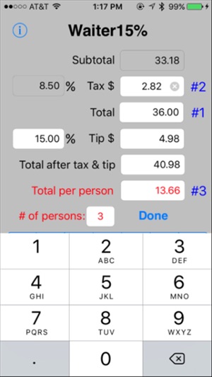 Waiter15% Tip Calculator(圖2)-速報App