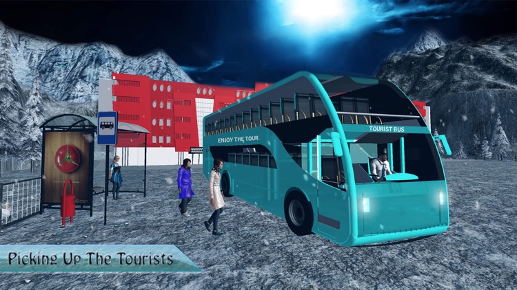 Offroad Tourist Snow Bus Drive - Hill Climb screenshot-4
