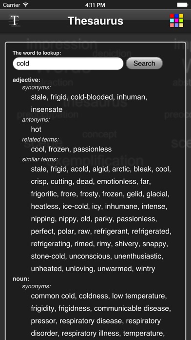 Thesaurus App screenshot1