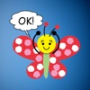 Pretty Butterfly With Messages Sticker