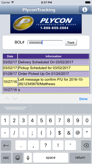 Plycon Vanlines Single BOL Tracker(圖2)-速報App