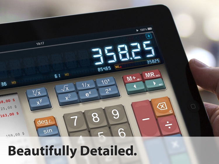 MaxiCalc Pro: Big Retro LCD Paper Tape Calculator