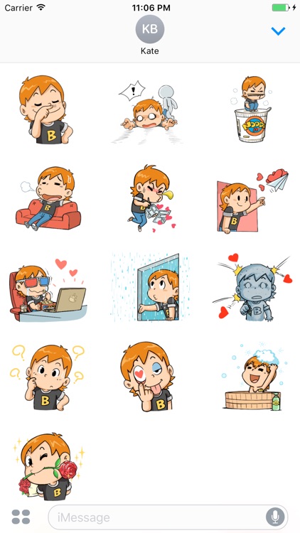 Jack The Cute Boy In Love Sticker