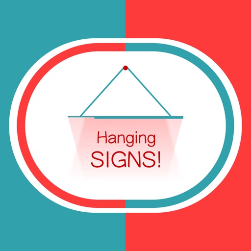 Hang a Sign! (Turquoise/Brick Red) icon