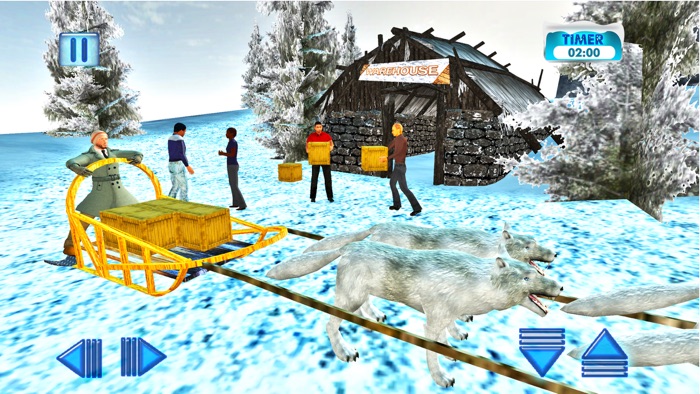Uphill Dog Sledding Transport  Cargo Delivery Sim
