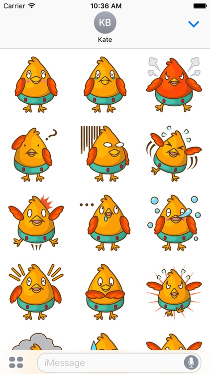 Cubie, the chubby chicken for iMessage Sticker