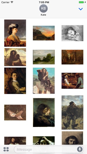 Gustave Courbet Painting for iMessage