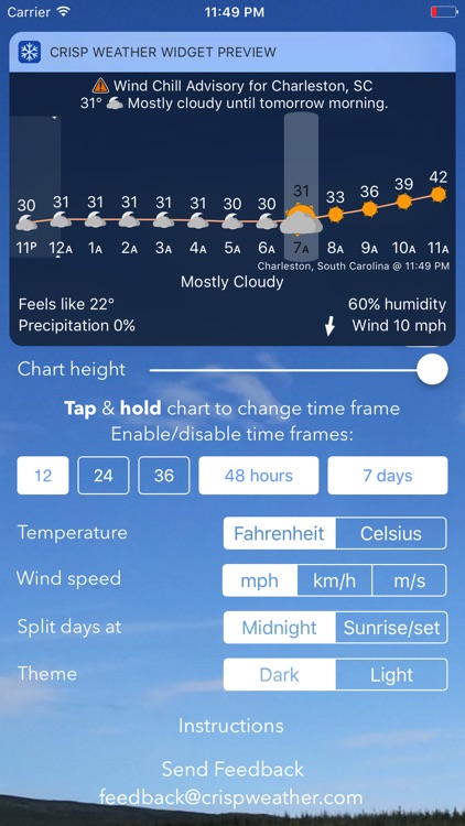 Crisp Weather Widget screenshot-3