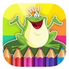 Free Coloring Page Game Frog For Kids Version