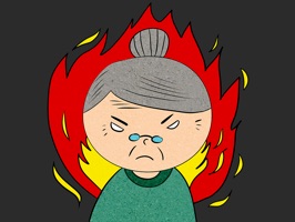 Animated ANGRy Old LADy Stickers