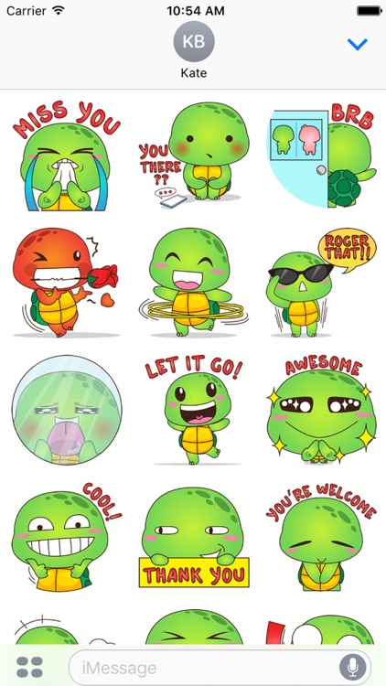 Pura the funny turtle 5 for iMessage Sticker