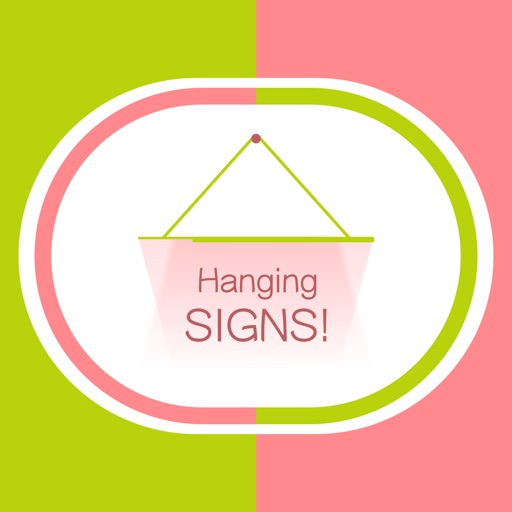 Hang a Sign! (Yellow Green/Salmon)