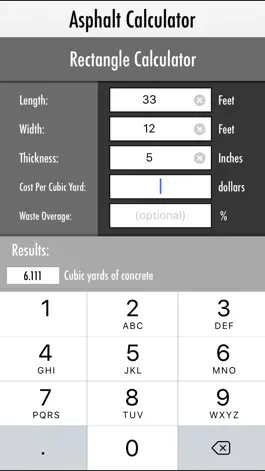 Game screenshot Asphalt Calculator - US/Imperial Concrete Calc. apk