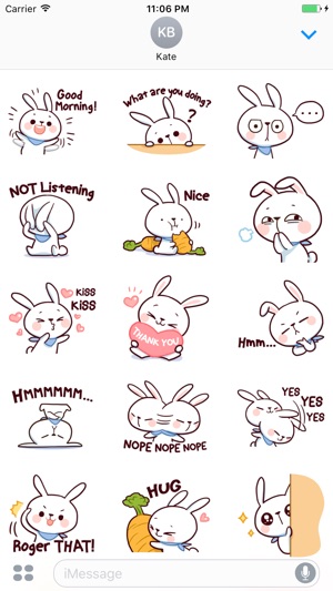 Damon The Funniest Bunny English Stickers(圖1)-速報App