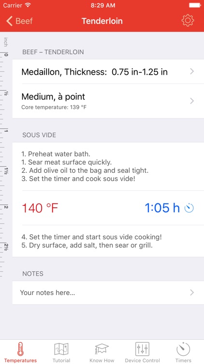 Sous Vide °Celsius