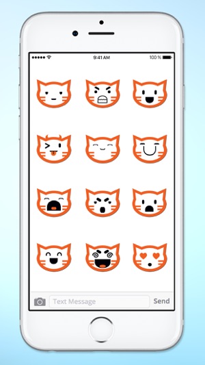 Cat Faces Emoticons Sticker Pack(圖5)-速報App