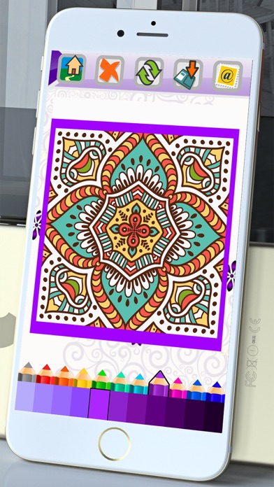 How to cancel & delete Mandala Coloring Book Adults Calm Color Therapy from iphone & ipad 1