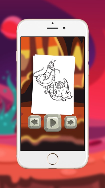 Dragons Coloring Page for Kids screenshot-3