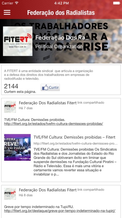 FITERT - Federação dos Radialistas