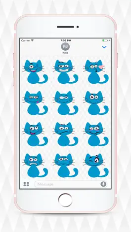 Game screenshot Animated Blue Cat Stickers for Messaging apk