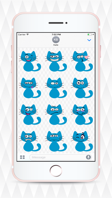 How to cancel & delete Animated Blue Cat Stickers for Messaging from iphone & ipad 2