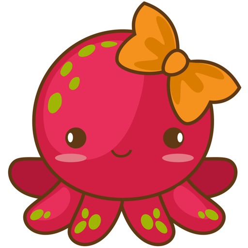 Ori, the cute sea octopus for iMessage Sticker icon