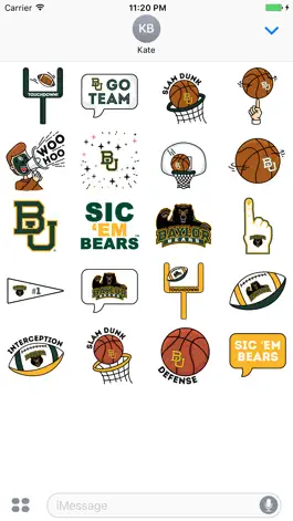 Game screenshot Baylor University Animated+Stickers for iMessage apk