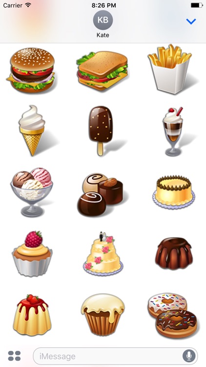 3D Coffee, Tea, Fruits - 200 Various Food Stickers
