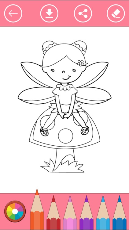 Fairy tale princess coloring pages for girls. screenshot-3