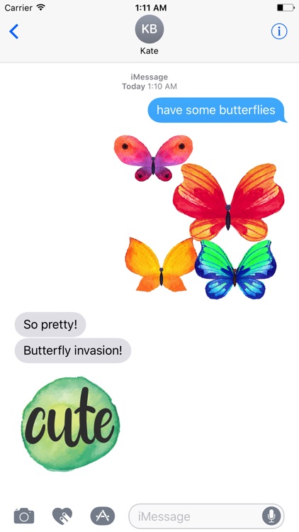 Watercolor Butterflies Sticker Pack screenshot-4