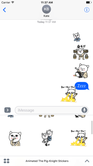 Animated The Pig-Knight Stickers For iMessage(圖5)-速報App