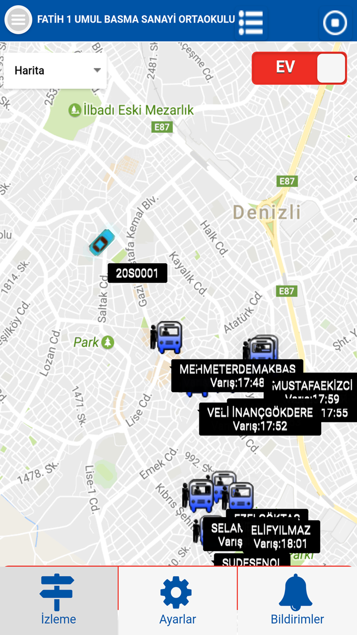 Denizli B.Şehir Bld. Okul Yolu