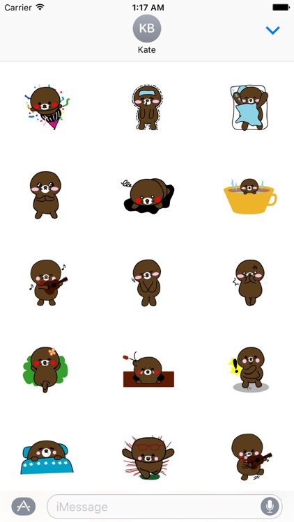 Lovely Brown Mole Stickers