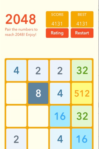 2048 Best Free 4x4 Block Logic Puzzle for Everyone screenshot 4