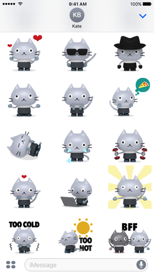 Plastic Cat Animated Stickers(圖2)-速報App