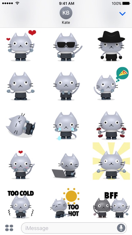 Plastic Cat Animated Stickers