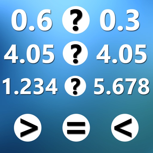 Compare decimal numbers icon