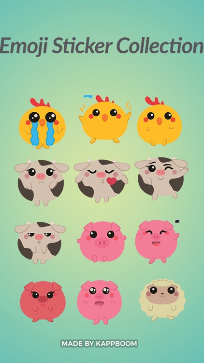 Farm Animal Emoji Stickers
