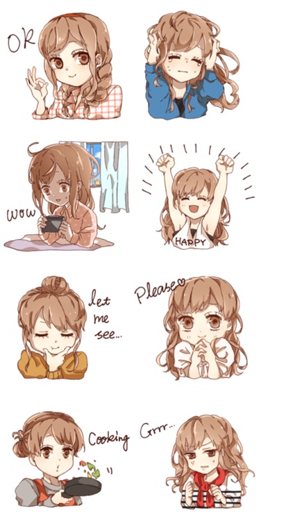 Cute Girl Stickers Pack
