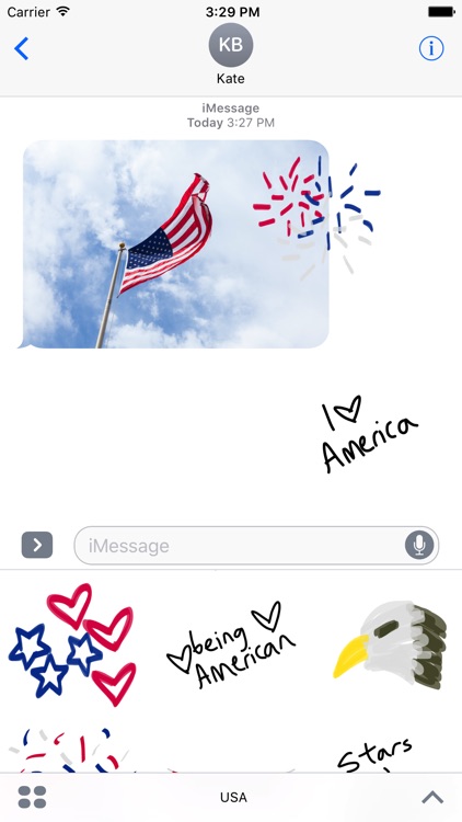 America Nation Sticker - USA Stickers for Photos