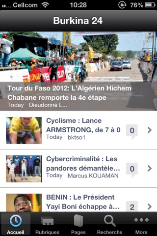 Burkina 24 app screenshot 2