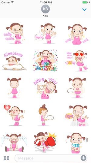 Nova The Funny Single Girl English Stickers(圖1)-速報App